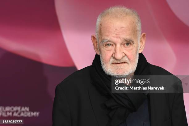 Hungarian director Béla Tarr during the 36th European Film Awards at arena Berlin on December 9, 2023 in Berlin, Germany.