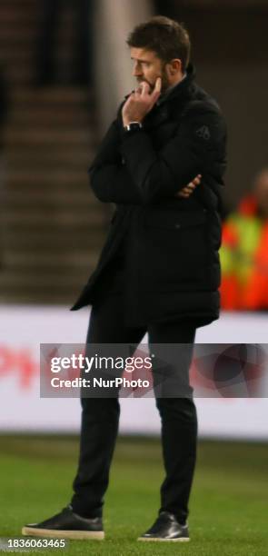 Middlesbrough's Manager Michael Carrick is seen during the Sky Bet Championship match between Middlesbrough and Ipswich Town at the Riverside Stadium...