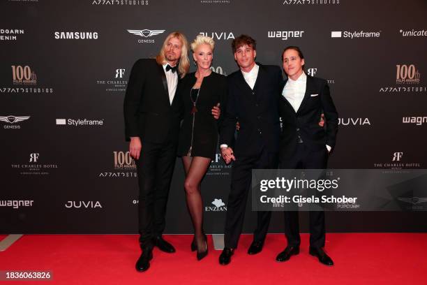 Brigitte Nielsen and her sons Killian Marcus Nielsen , Douglas Aaron Meyer, Raoul Ayrton Meyer Jr. During the 100th Film Award for Mayk Azzato event...