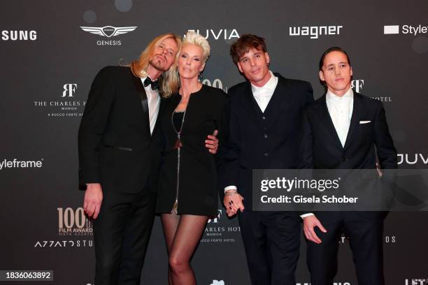 Brigitte Nielsen and her sons Killian Marcus Nielsen , Douglas Aaron Meyer, Raoul Ayrton Meyer Jr. During the 100th Film Award for Mayk Azzato event...