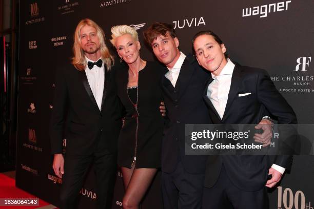 Brigitte Nielsen and her sons Killian Marcus Nielsen , Douglas Aaron Meyer, Raoul Ayrton Meyer Jr. During the 100th Film Award for Mayk Azzato event...