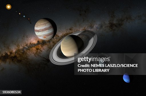 Solar System planets, illustration Solar System planets, illustration