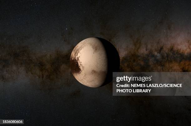 pluto, illustration - kuiper belt stock illustrations