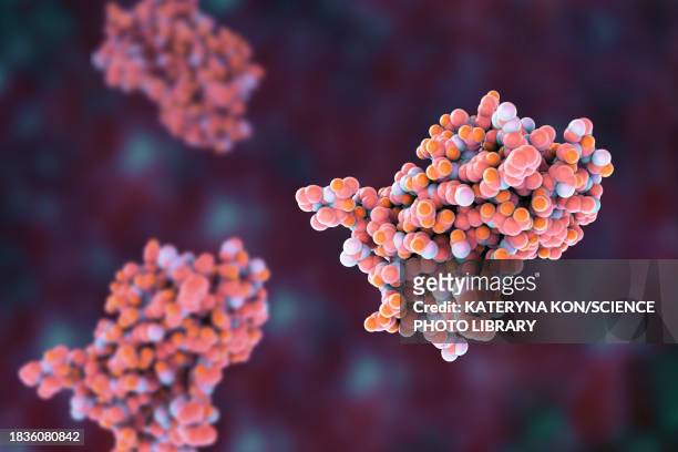 human growth hormone molecule, illustration - acromegaly stock illustrations