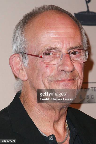 Actor Christopher Lloyd arrives at "An Evening Honoring James Burrows" at Academy of Television Arts & Sciences on October 7, 2013 in North...