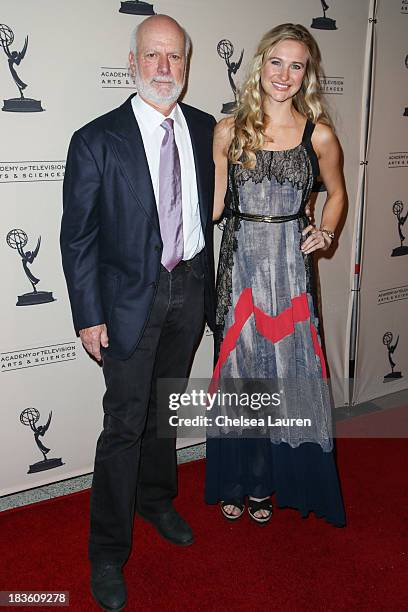 Director James Burrows and daughter Paris Burrows arrive at "An Evening Honoring James Burrows" at Academy of Television Arts & Sciences on October...