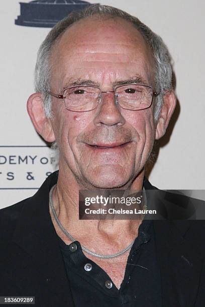 Actor Christopher Lloyd arrives at "An Evening Honoring James Burrows" at Academy of Television Arts & Sciences on October 7, 2013 in North...