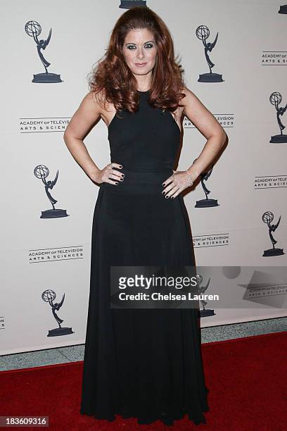Actress Debra Messing arrives at "An Evening Honoring James Burrows" at Academy of Television Arts & Sciences on October 7, 2013 in North Hollywood,...