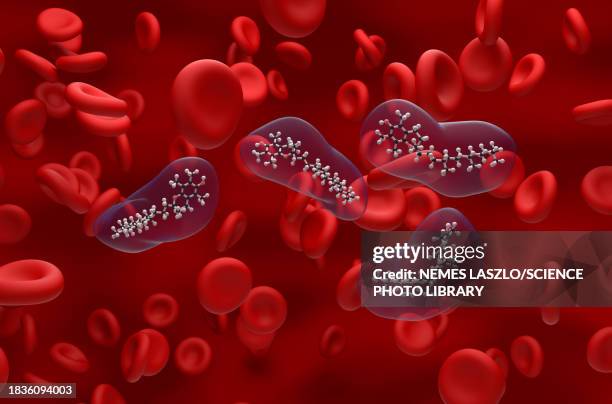 vitamin e molecules, illustration - vitamin e stock illustrations