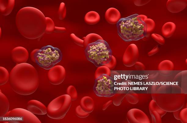 batroxobin molecules, illustration - blood plasma stock illustrations