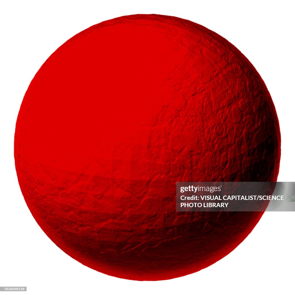 Spherocyte abnormal red blood cell, illustration