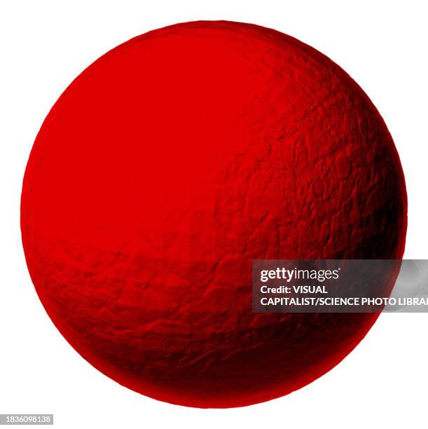 spherocyte abnormal red blood cell, illustration - spherocytosis stock illustrations