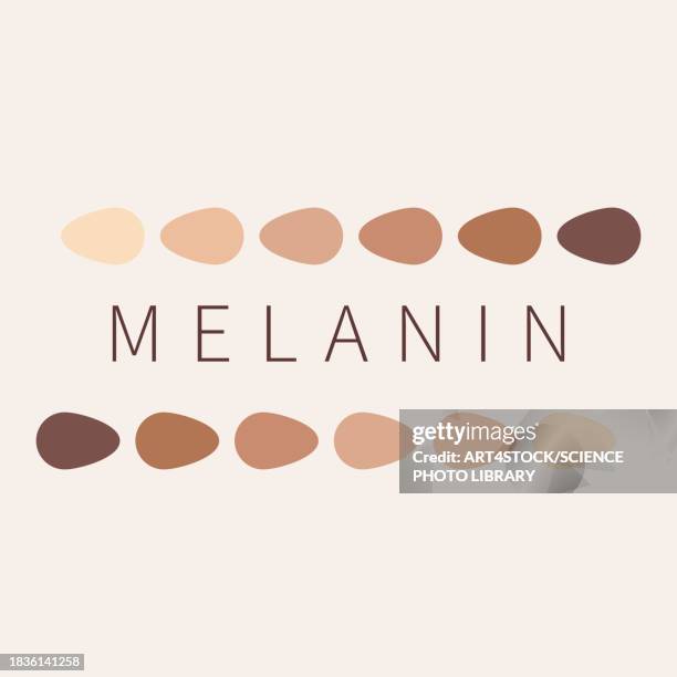 melanin, conceptual illustration - hyperpigmentation stock illustrations