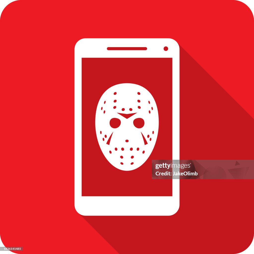 Hockey Mask Smartphone Icon Silhouette