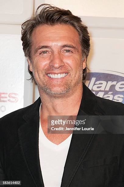 Actor Juan Soler attends Deportes Telemundo's celebration of their hit show 'Titulares Y Mas' at Ebanos Crossing on October 7, 2013 in Los Angeles,...