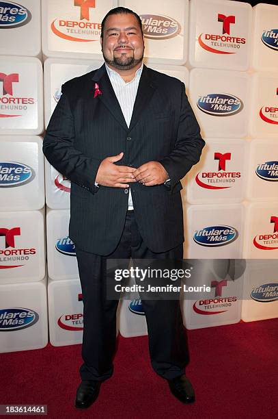 Rolando Cantu attends Deportes Telemundo's celebration of their hit show 'Titulares Y Mas' at Ebanos Crossing on October 7, 2013 in Los Angeles,...