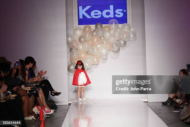 Model walk the runway at the KEDS preview during the Stride Rite Show at the petiteParade NY Kids Fashion Week in Collaboration with VOGUEbambini at...