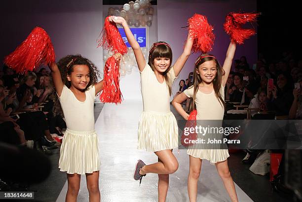 Model walk the runway at the KEDS preview during the Stride Rite Show at the petiteParade NY Kids Fashion Week in Collaboration with VOGUEbambini at...