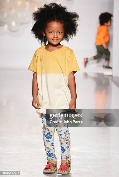 Model walk the runway at the Nordstrom Stride Rite Show during the petiteParade NY Kids Fashion Week in Collaboration with VOGUEbambini at Industria...