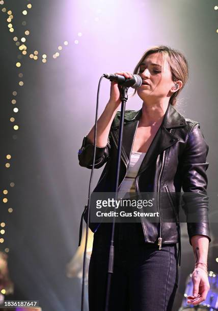 Patty Lynn of Far From Saints performs on stage at Islington Assembly Hall on December 06, 2023 in London, England.