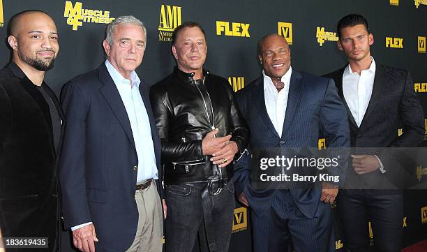 Producer Edwin Mejia, executive producer Jerome Gary, actor Mickey Rourke, bodybuilder Phil Heath and director/producer Vlad Yudin attend the Los...