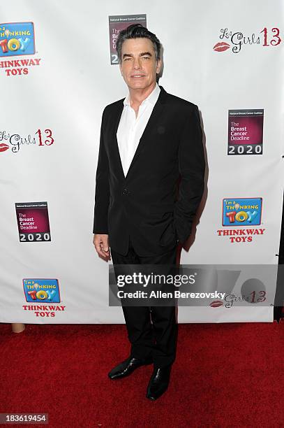 Actor Peter Gallagher attends the 13th annual Les Girls benefiting the National Breast Cancer Coalition Fund at Avalon on October 7, 2013 in...