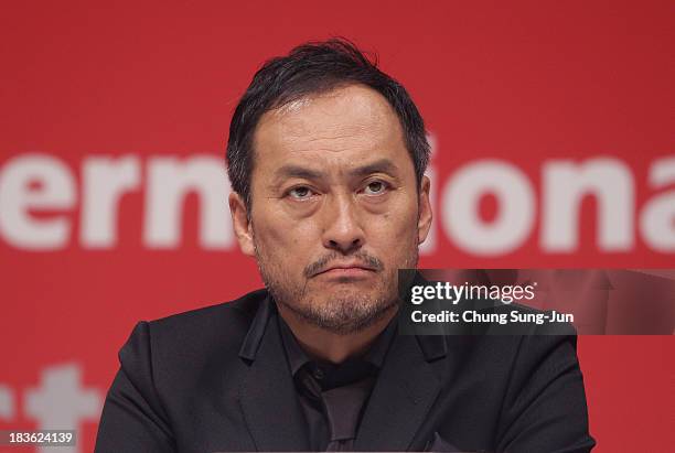 Actor Ken Watanabe atend the Open Talk 'Unforgiven' at the BIFF Hill during 18th Busan International Film Festival on October 8, 2013 in Busan, South...