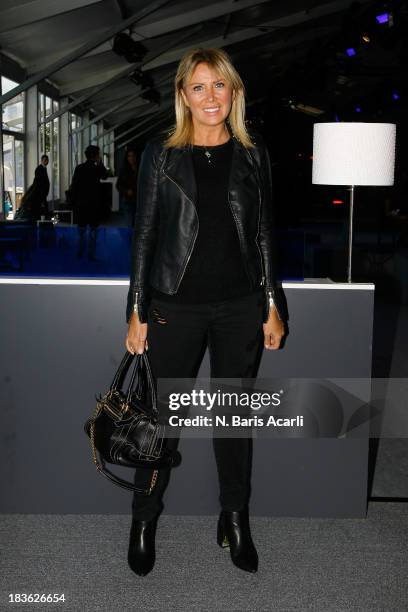 Designer Gunsel Ulku attends Mercedes-Benz Fashion Week Istanbul s/s 2014 presented by American Express on October 7, 2013 in Istanbul, Turkey.