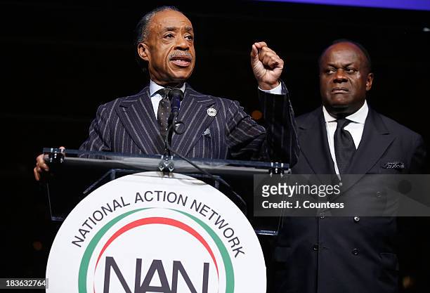 President and founder of the National Action Network Reverend Al Sharpton and Chairman of the Board at the National Action Network Reverend Dr. W....