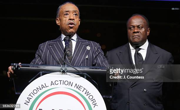 President and founder of the National Action Network Reverend Al Sharpton and Chairman of the Board at the National Action Network Reverend Dr. W....