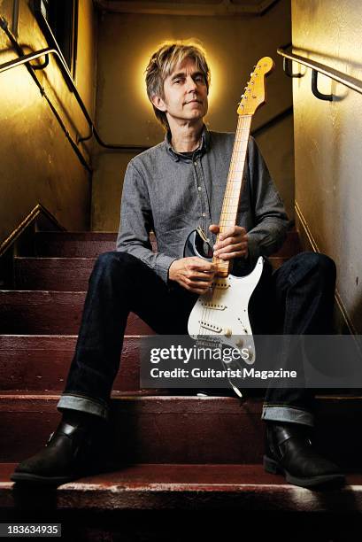 American musician, songwriter and vocalist Eric Johnson, photographed during a portrait shoot for Guitarist Magazine/Future via Getty Images, July 9,...