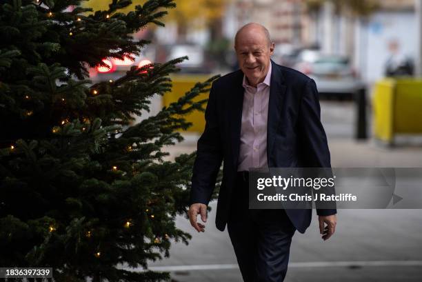 Damian Green MP arrives at BBC Broadcasting House for the Laura Keunssberg Show on December 10, 2023 in London, England.