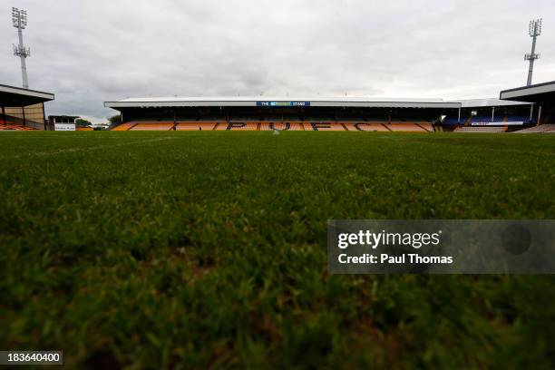 General view of the ground after the Sky Bet League One match between Port Vale and Bristol City at Vale Park on October 05, 2013 in Stoke-on-Trent,...