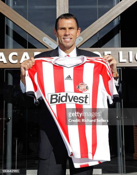 Gus Poyet is unveiled as new Sunderland manager during press conference at Academy of Light on Tuesday October 8, 2013 Sunderland, England.