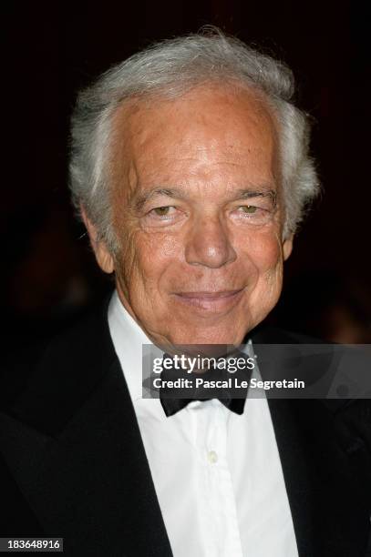 Ralph Lauren arrives at a Ralph lauren Collection Show and private dinner at Les Beaux-Arts de Paris on October 8, 2013 in Paris, France. On this...