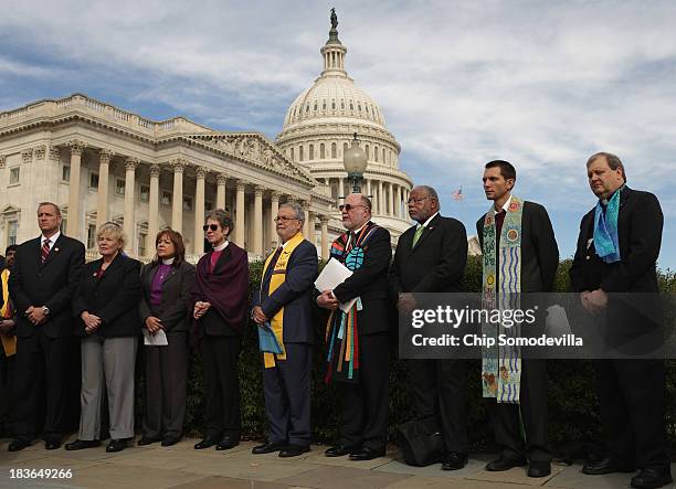 As part of the Global Summit on Immigration Reform, ministers, bishops, clergy and lay leaders from various Christian denominations hold a news...