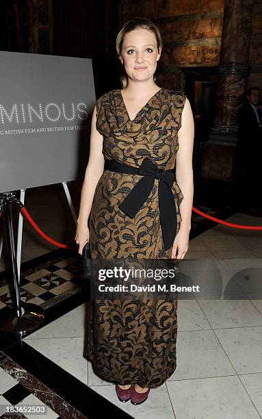 Romola Garai attends a BFI Luminous Gala ahead of the London Film Festival at 8 Northumberland Avenue on October 8, 2013 in London, England.