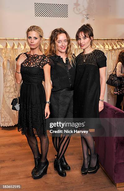 Laura Bailey, Alice Temperley and Sheherazade Goldsmith attend Temperley Store Relaunch Party for the Colville Mews Boutique hosted by Alice...