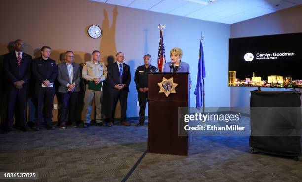 Nevada Attorney General Aaron D. Ford, Clark County Fire Department Chief John Steinbeck, Clark County Commission Chairman Jim Gibson, Las Vegas...