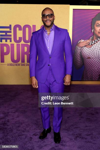 Tyler Perry attends the World Premiere of Warner Bros.' "The Color Purple" at Academy Museum of Motion Pictures on December 06, 2023 in Los Angeles,...