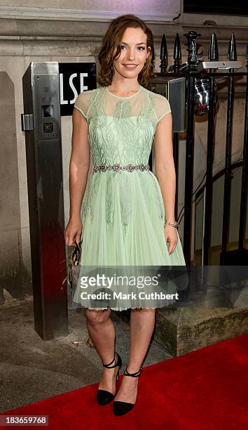 Perdita Weeks attends a gala dinner hosted by the BFI ahead of the London Film Festival at 8 Northumberland Avenue on October 8, 2013 in London,...