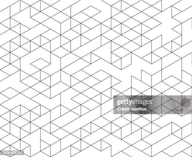 technical pattern - isometric grid stock illustrations