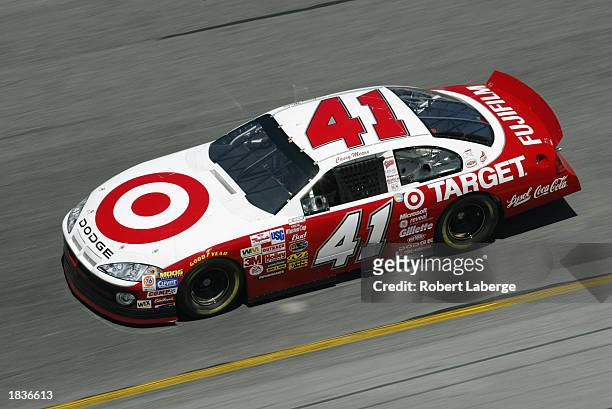 Casey Mears, driver of the Target Chip Ganassi Racing Dodge Intrepid R/T on track during practice for the NASCAR Winston Cup Series Daytona 500 on...