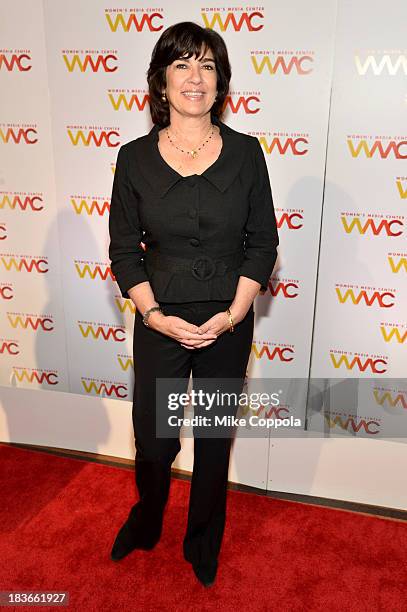 Journalist Christiane Amanpour attends the 2013 Women's Media Awards on October 8, 2013 in New York City.