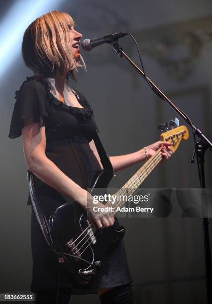 Kim Shattuck performs with Pixies at Huxleys Neue Welt on October 8, 2013 in Berlin, Germany.