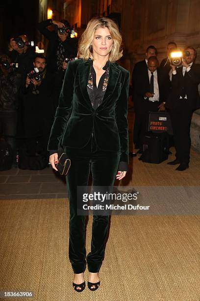 Alice Taglioni arrives at a Ralph Lauren Collection Show and private dinner at Les Beaux-Arts de Paris on October 9, 2013 in Paris, France. On this...