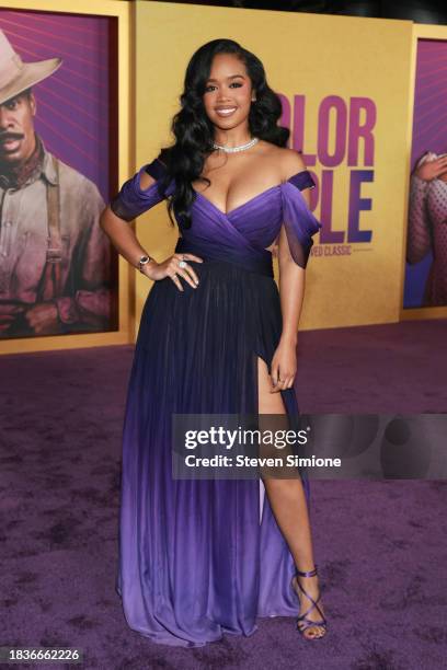 Attends the world premiere of Warner Bros.' "The Color Purple" at the Academy Museum of Motion Pictures on December 06, 2023 in Los Angeles,...