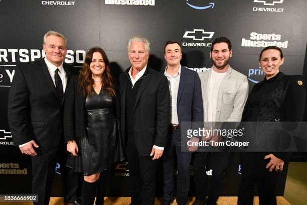 Chris Pirrone, Hillary Drezner, Ross Levinsohn, Stephen Cannella, Michael Sherman and Katie Kulik at the 2023 Sports Illustrated Sportsperson Of The...