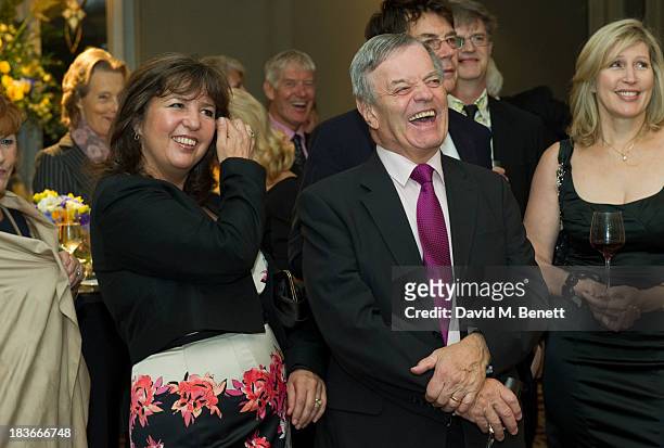 Tony Blackburn and Debbie Blackburn attend Nicholas Parsons 90th birthday party at the Churchill Hotel on October 8, 2013 in London, England.