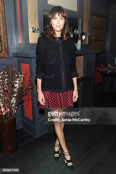 Alexa Chung attends NYLON + Sanuk celebrate the October "It Girl" issue with cover star Alexa Chung at La Cenita on October 8, 2013 in New York City.